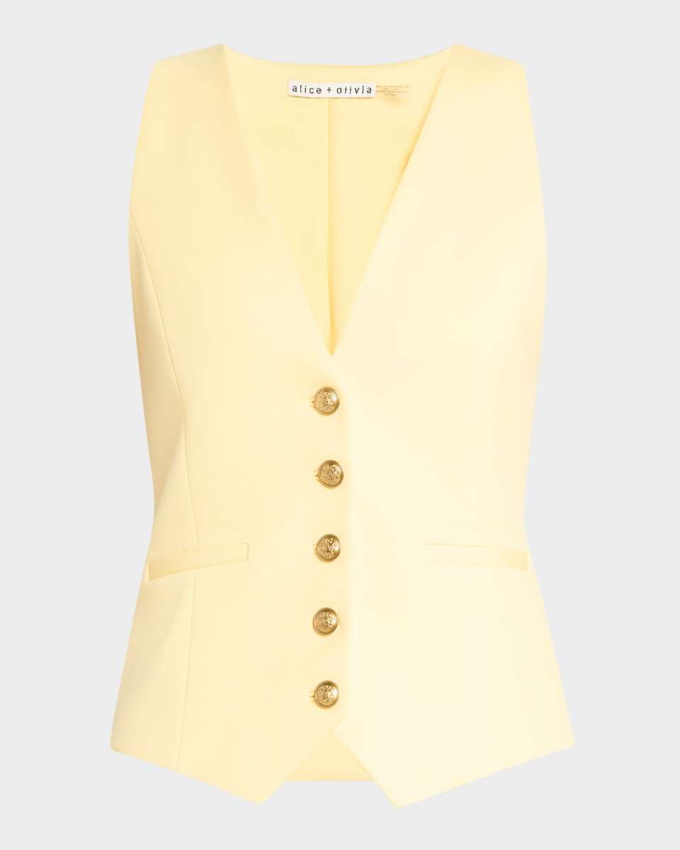 Mazie Deep V-Neck Slim Vest
